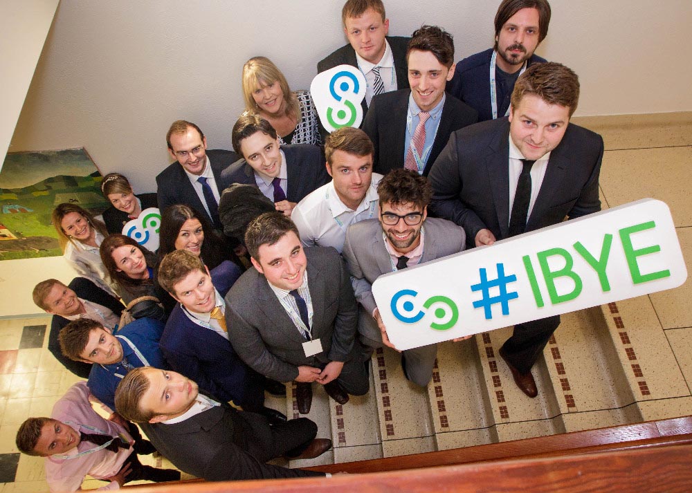 Wicklow LEO, Group of Finalists for Irelands Best Young Entrepreneur, with Minister of State TD Simon Harris and Sheelagh Daly Wicklow LEO.