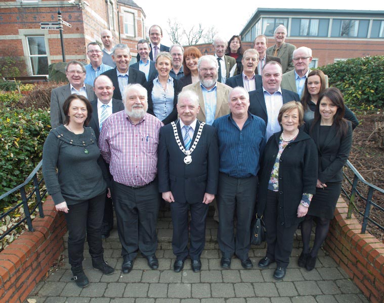 Members and staff of the S&E Regional Assembly attending the Members’ workshop in the Brandon House Hotel, New Ross, January 2012