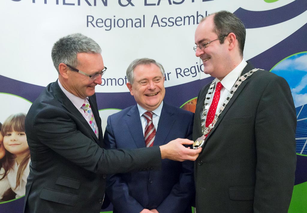 R to L: Mr. Stephen Blair, Director, S&E Regional Assembly. Mr. Brendan Howlin, TD, Minister for Public Expenditure and Reform. Cllr. Gerry Horkan, Cathaoirleach, S&E Regional Assembly.