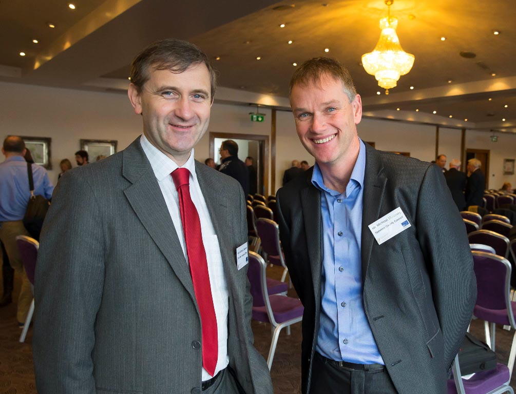 L to R: Mr. Anthony Coleman, Limerick City Council and Mr. Michael Moroney, S&E Regional Assembly, attending the Regional Assemblies Joint Annual Conference 2014 in the Ferrycarrig Hotel, Wexford.