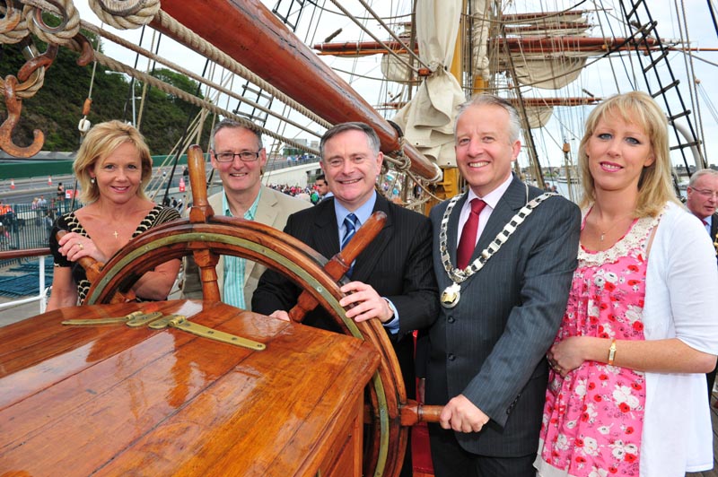 l. to r. Gabrielle Blair, Stephen Blair, Director, S&E Regional Assembly, Brendan Howlin T.D., Minister for Public Expenditure and Reform, Cllr. John Ryan, Cathaoirleach, S&E Regional Assembly and Kel