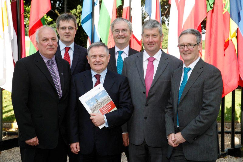 L-R: Cllr. Dermot Lacey, Cathaoirleach, S&E RA, Kieran Moylan, Asst. Director, BMW RA, Mr. Brendan Howlin T.D. Minister for Public Expenditure and Reform, Mr. Jonathan Taylor, Vice President, EIB, Cll