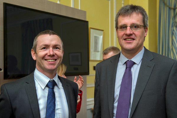L-R: David Kelly, Asst. Director, S&E Regional Assembly and Kieran Moylan, Asst. Director, BMW Regional Assembly at the GHDI 2012 launch at the Custom House, Dublin, 2nd May 2013.