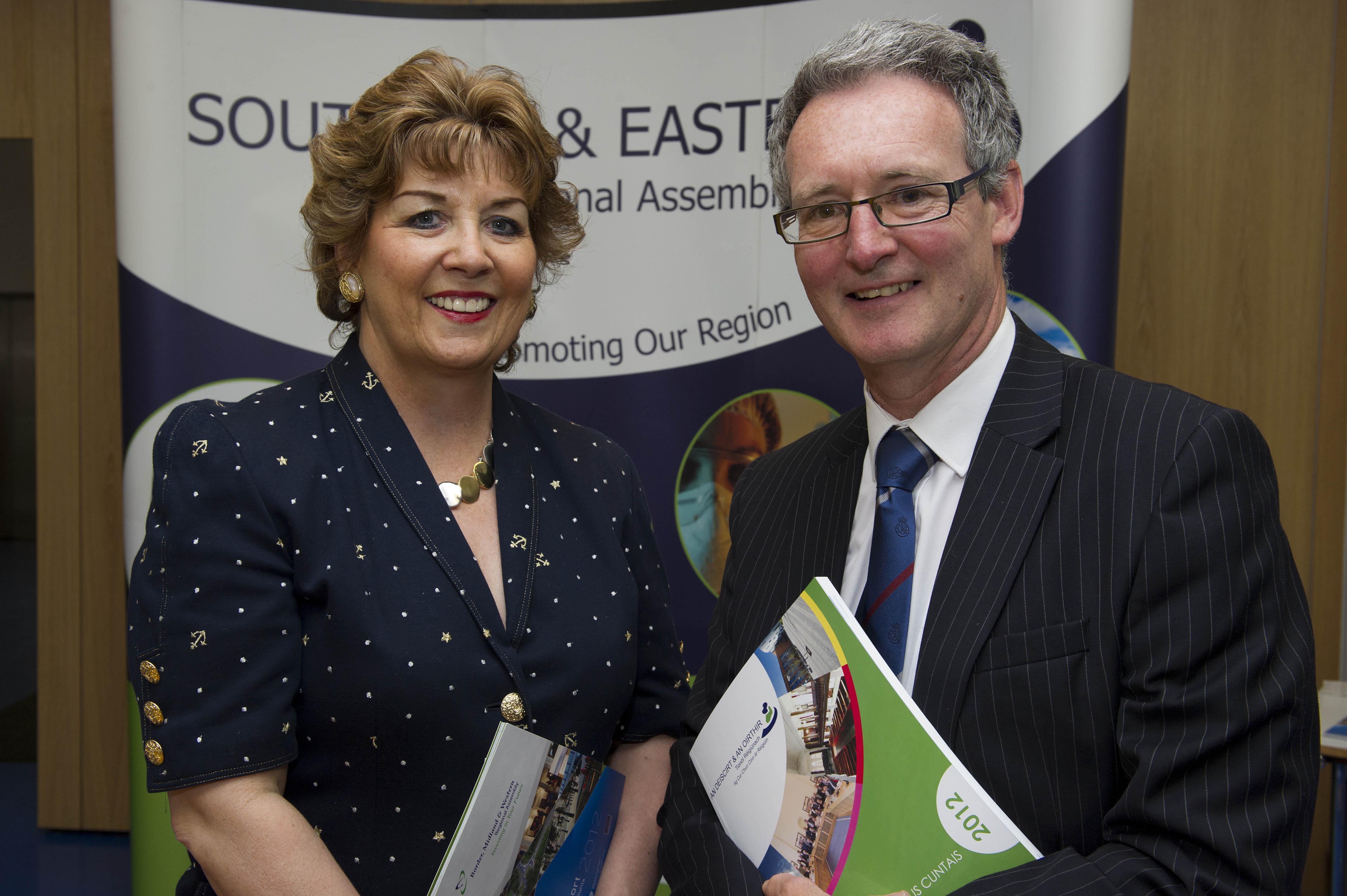 Ms Geraldine Byrne-Nason, Second Secretary-General, Department of An Taoiseach and Mr Stephen Blair, Director S&E Regional Assembly at the Assembly Joint Annual Meeting June 2013.