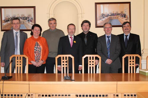 European Parliament Committee on Regional Development Delegation to Ireland visit Assembly House Waterford. L to R: Mr. Kieran Moylan, Asst. Director BMW Regional Assembly; Ms Constanze KREHL, MEP; Mr