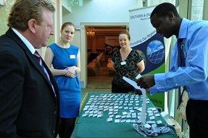 Registration desk, annual conference 2012