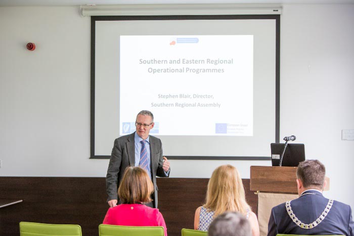 #EU in my Region Open Days Project visit to the ERDF co-funded CAPPA centre, Cork Institute of Technology. Mr Stephen Blair, Director addressing delegates on the Southern & Eastern Regional Assembly