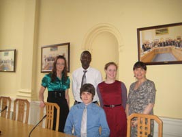 Sharon Crotty, Programme Executive, S&ERA; with Evans Oranja, Clerical Officer S&ERA; Sabrina Fleming, FAS Job Bridge Placement; Eve Hayden, Ass. Staff Officer, S&ERA; and Yannick Koitzsc, Student from 