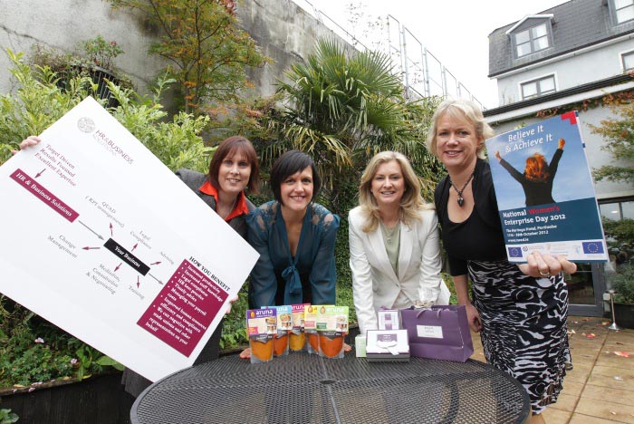 National Womens Enterprise Day
Caroline McEnery (HR & Business Solutions);Sarah Nic Lochlainn (Aruna Sauces);Alison Banton (Brooke & Shoals Fragrances) and Fleur Creed (Genesis Business College)